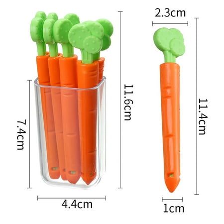 Storage Bag Clip Sealing Clips Carrot Shape PP For Snack Bags For Kitchen