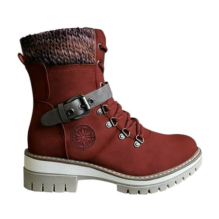 Boots for Women Clearance Deals! Verugu Western Cowboy Low Heel Comfort Boots Ankle Boots for Women Mid-low-tube Women Boots Autumn And Winter Europe And America Wool Stitching Boots Wool Boots Red 36
Boots for Women Clearance Deals! Verugu Western Cowboy Low Heel Comfort Boots Ankle Boots for Women Mid-low-tube Women Boots Autumn And Winter Europe And America Wool Stitching Boots Wool Boots Red 36
