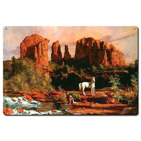 Past Time Signs HADM125 Hermon Adams Red Rock Crossing Satin Metal Sign - 24 x 16 in.
Past Time Signs HADM125 Hermon Adams Red Rock Crossing Satin Metal Sign - 24 x 16 in.