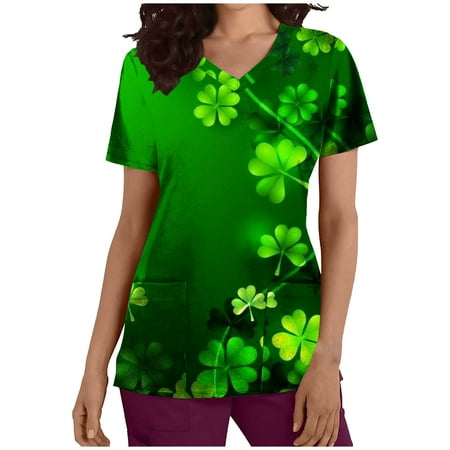 SELONE St Patricks Day Scrub Tops Women Shirts for Women Graphic Short Sleeve V Neck Festival with Pockets Working Uniform Blouse Fashion Beach Classy Y2K Soft Basic Cute Tops Green XL
SELONE St Patricks Day Scrub Tops Women Shirts for Women Graphic Short Sleeve V Neck Festival with Pockets Working Uniform Blouse Fashion Beach Classy Y2K Soft Basic Cute Tops Green XL