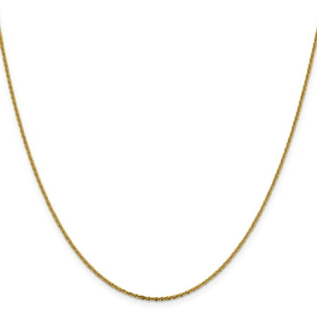 14k Yellow Gold 16in 1.50mm Cyclone Necklace Chain
