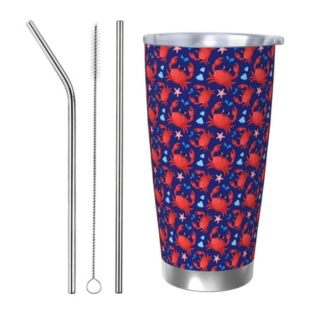 Lukts Cute Crabs for 20OZ Car Cup Stainless Steel Direct Drinking Straw Thermos Cup Suitable for Office Travel and Car-Straw Three-piece Set
Lukts Cute Crabs for 20OZ Car Cup Stainless Steel Direct Drinking Straw Thermos Cup Suitable for Office Travel and Car-Straw Three-piece Set