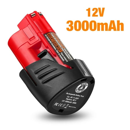 12V 12 Volt 3000mAh For Milwaukee M12 48-11-2401 Li-Ion Lithium Battery 1 Pack
12V 12 Volt 3000mAh For Milwaukee M12 48-11-2401 Li-Ion Lithium Battery 1 Pack