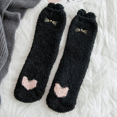 Womens Cartoon Embroidery Cat Fuzzy Socks Cozy Winter Home Slipper Warm Thick Fleece Soft
Womens Cartoon Embroidery Cat Fuzzy Socks Cozy Winter Home Slipper Warm Thick Fleece Soft