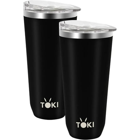 2 CT TOKI 16 oz Tumbler with Lid Stainless Steel Insulated Travel Mug Durable Powder Coated Tumbler - Black 2
2 CT TOKI 16 oz Tumbler with Lid Stainless Steel Insulated Travel Mug Durable Powder Coated Tumbler - Black 2