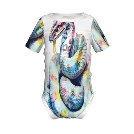 Yiaed Watercolor Snake Print Infant Climbing Short Sleeve Onesie One-Piece Baby Bodysuit Clothes 0-12 Months -6 Months
Yiaed Watercolor Snake Print Infant Climbing Short Sleeve Onesie One-Piece Baby Bodysuit Clothes 0-12 Months -6 Months
