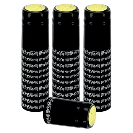 Home Brew Ohio Black With Silver Grapes PVC Shrink Capsules 30 count