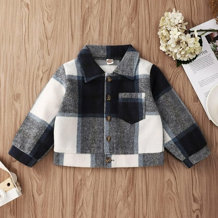 Toddler Boys Girls Shirt Coat Jacket Plaid Long Sleeve Turn Down Collar Button Tops Outwear for Kids
Toddler Boys Girls Shirt Coat Jacket Plaid Long Sleeve Turn Down Collar Button Tops Outwear for Kids