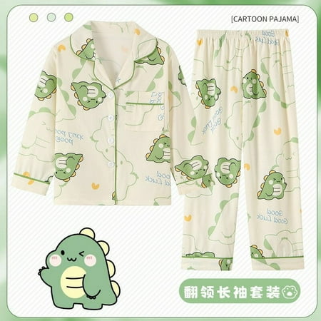 Cartoon Kuromi Kawaii Sanrio Hello Kitty Cinnamoroll Children s Long Sleeve Pajamas My Melody Summer Girls Cardigan Set Pajamas