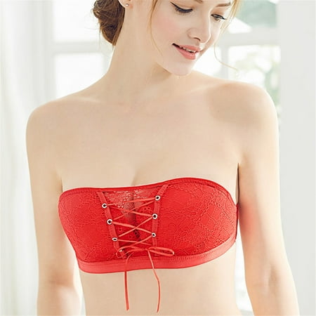 Ykohkofe Women Solid Lace Strapless Stealth Bra Wire Bra Bandage Brassiere Underwear
Ykohkofe Women Solid Lace Strapless Stealth Bra Wire Bra Bandage Brassiere Underwear