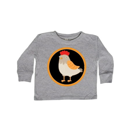 Inktastic Chicken Farmer Hen Gift Toddler Boy or Toddler Girl Long Sleeve T-Shirt