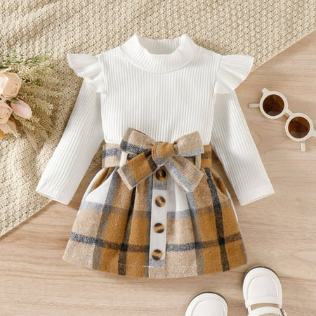 Leutsin Baby Girls Fall Winter Round-Neck Blouses And Skirt Baby Fashion Two Piece Set
Leutsin Baby Girls Fall Winter Round-Neck Blouses And Skirt Baby Fashion Two Piece Set