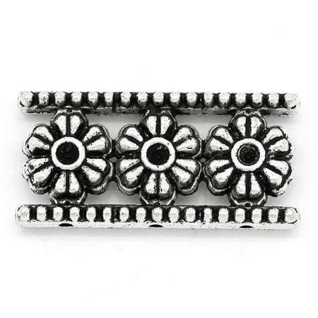 Sexy Sparkles 5 Pcs Rectangle Spacer Bar Beads Antique Silver Flower and Dots Design
Sexy Sparkles 5 Pcs Rectangle Spacer Bar Beads Antique Silver Flower and Dots Design