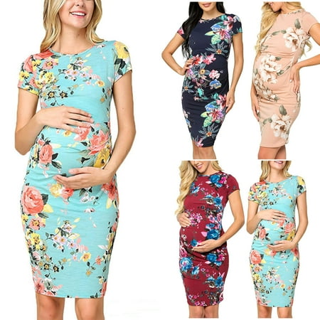 Tejiojio Maternity/Labor/Nursing Clothing Clearance Women s Maternity Short Sleeve Round Neck Floral Print Dress Pregnancy Clothes
Tejiojio Maternity/Labor/Nursing Clothing Clearance Women s Maternity Short Sleeve Round Neck Floral Print Dress Pregnancy Clothes
