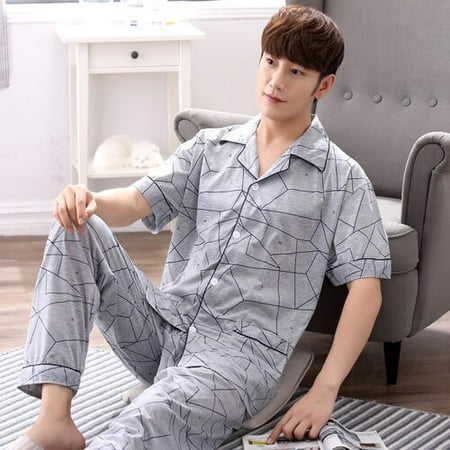 PIKADINGNIS Summer Autumn Men Pajama Sets Elastic Waist Pijama Boutons Loose Soft Short Casual Comfort Cotton Sleepwear Pyjama Set
PIKADINGNIS Summer Autumn Men Pajama Sets Elastic Waist Pijama Boutons Loose Soft Short Casual Comfort Cotton Sleepwear Pyjama Set