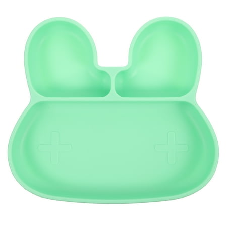 1pc Practical Silicone Plate Children Sucker Non-skid Divided Feeding Plate
