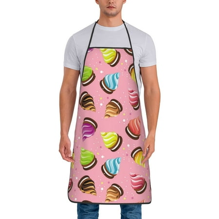 Apron for Men Women Colourful Ice Cream Print Pink Waterproof Chef Kitchen Baking Apron with Long Ties Aprons for Cooking Baking and Gardening Kitchen Collection
Apron for Men Women Colourful Ice Cream Print Pink Waterproof Chef Kitchen Baking Apron with Long Ties Aprons for Cooking Baking and Gardening Kitchen Collection