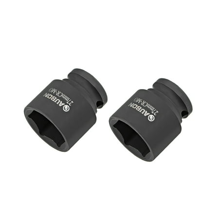 2 Pcs 1/2 Drive by 27mm Shallow Impact Socket Cr-Mo Alloy Steel 6-Point Metric
2 Pcs 1/2 Drive by 27mm Shallow Impact Socket Cr-Mo Alloy Steel 6-Point Metric