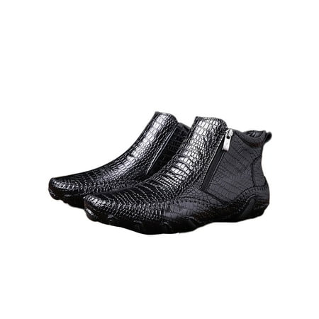 Lacyhop Mens Casual Shoes Side Zip Leather Boot Round Toe Ankle Boots Business Fashion Non Slip Hand Stitching Black 9
Lacyhop Mens Casual Shoes Side Zip Leather Boot Round Toe Ankle Boots Business Fashion Non Slip Hand Stitching Black 9