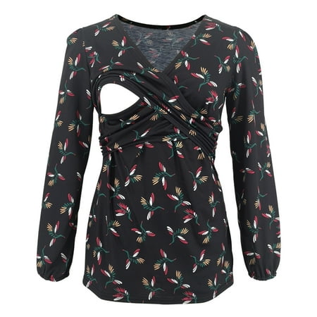Pregnant Maternity Breastfeeding Long Sleeve Tops For Women Ladies Fashion Flowers Leaf Print Long Sleeve Maternity Breastfeeding Clothe Top
Pregnant Maternity Breastfeeding Long Sleeve Tops For Women Ladies Fashion Flowers Leaf Print Long Sleeve Maternity Breastfeeding Clothe Top