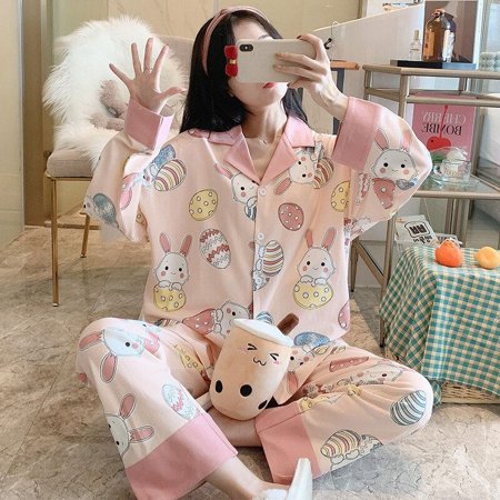 Sanrio Kawaii Anime Hellokitty Pajamas Cinnamoroll Pachocco Autumn New Cardigan Long-Sleeved Trousers Student Home Wear Set Gift