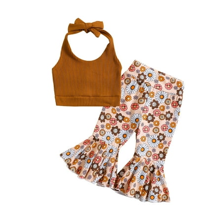 Infant Toddler Baby Girl Outfits Knitted Sleeveless T-Shirt Vest Crop Tops Bell Bottom Pants Set Summer Clothes
Infant Toddler Baby Girl Outfits Knitted Sleeveless T-Shirt Vest Crop Tops Bell Bottom Pants Set Summer Clothes