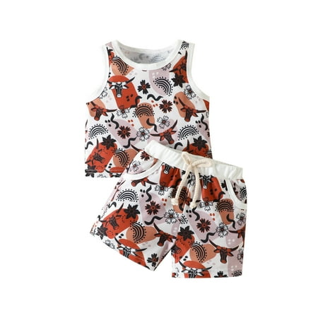 Toddler Outfit Sets For Teens Boys Girls Sleeveless Cartoon Printed T Shirt Tops Vest Shorts Kids Clothes Suit
Toddler Outfit Sets For Teens Boys Girls Sleeveless Cartoon Printed T Shirt Tops Vest Shorts Kids Clothes Suit