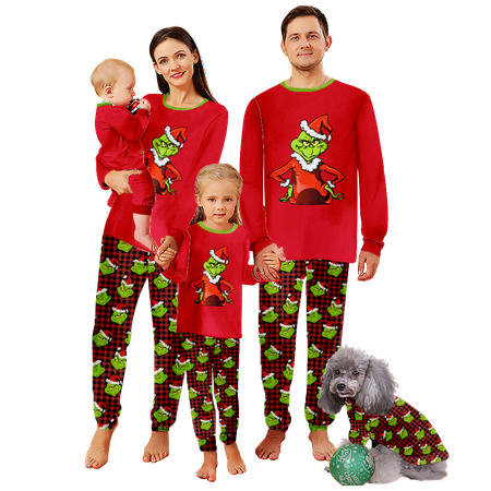 FUNIER Family Matching Christmas Pajamas Sleepwear Set Christmas Santa Monster Cartoon Print Sizes for Adult-Kids-Baby-Pet 2-Piece Top and Pants Bodysuits Pajamas Sets
FUNIER Family Matching Christmas Pajamas Sleepwear Set Christmas Santa Monster Cartoon Print Sizes for Adult-Kids-Baby-Pet 2-Piece Top and Pants Bodysuits Pajamas Sets