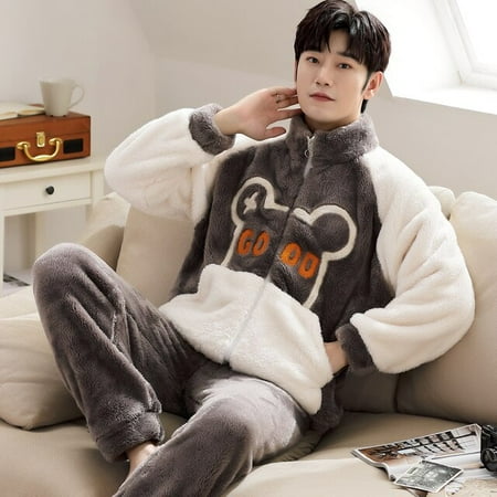 Men‘s Winter Thicken Flannel Warm Pajamas Sets Male Long Sleeve Plus Size Pajamas Casual Dinosaur Sleepwear Homewear Large Size
Men‘s Winter Thicken Flannel Warm Pajamas Sets Male Long Sleeve Plus Size Pajamas Casual Dinosaur Sleepwear Homewear Large Size