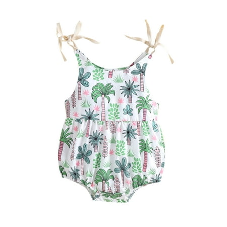 jaweiw Summer Newborn Tie-up Bodysuit for Girls Sleeveless Coconut Tree Print U-shaped Neck Romper Size 0 6 12 18 24 M
jaweiw Summer Newborn Tie-up Bodysuit for Girls Sleeveless Coconut Tree Print U-shaped Neck Romper Size 0 6 12 18 24 M