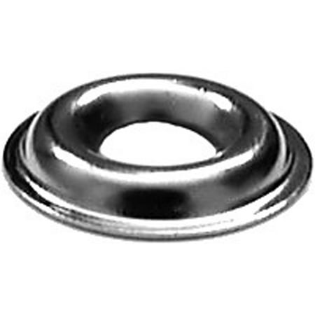 100 #10 Flanged Countersunk Washers Nickel Plated Brass