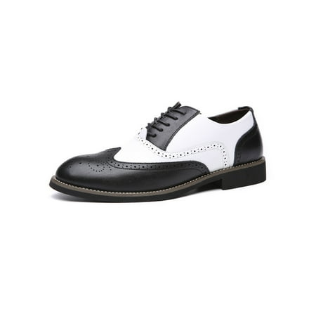 Woobling Men Dress Shoes Wingtips Brogues Lace Up Flats Party Business Shoe Lightweight Color Block Comfort Black White 5.5
Woobling Men Dress Shoes Wingtips Brogues Lace Up Flats Party Business Shoe Lightweight Color Block Comfort Black White 5.5