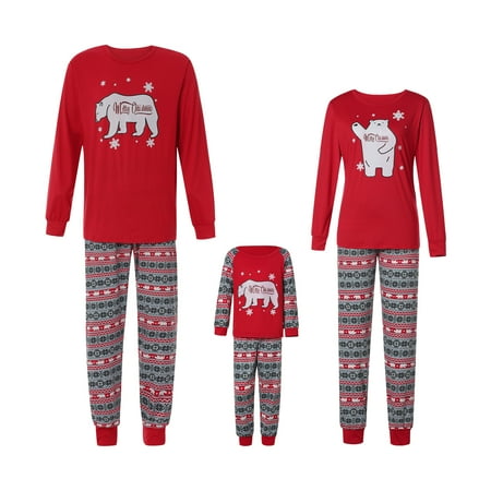 Christmas Pajamas for Family Pjs Matching Sets Bear Print Long-Sleeve Sleepwear Nightwear Set
Christmas Pajamas for Family Pjs Matching Sets Bear Print Long-Sleeve Sleepwear Nightwear Set