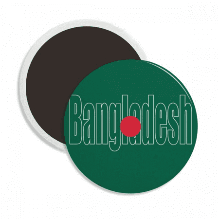 Bangladesh Country Flag Name Round Ceracs Fridge Magnet Keepsake Decoration