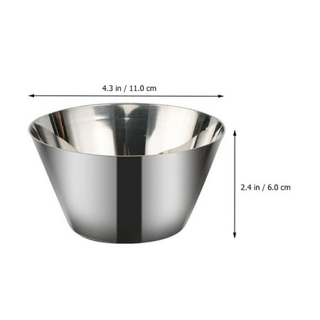 1Pc Fruit Rice Bowl Healthy Stainless Steel Bowl Salad Tortilla Sauce Cup