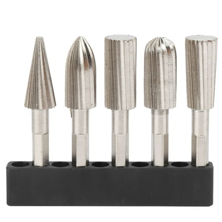 5Pcs Rotary File 1/4in Hex Shank Double Cut Metal Grinder Drill Bit Set for Carving Polishing
5Pcs Rotary File 1/4in Hex Shank Double Cut Metal Grinder Drill Bit Set for Carving Polishing