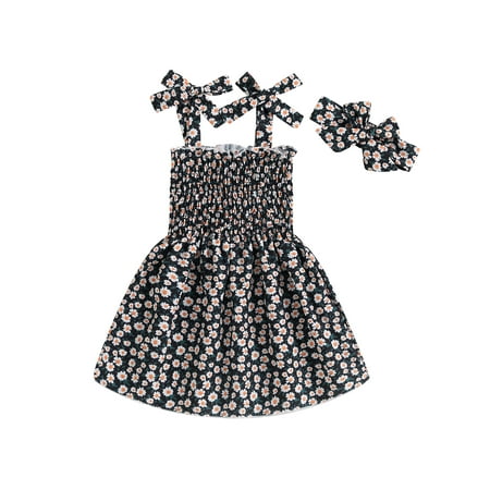 Wassery Toddler Kids Girls Dress Tie Knot Shoulder Straps Sleeveless Sling Dress Flower Print Summer Casual A-Line Dress with Headband
Wassery Toddler Kids Girls Dress Tie Knot Shoulder Straps Sleeveless Sling Dress Flower Print Summer Casual A-Line Dress with Headband