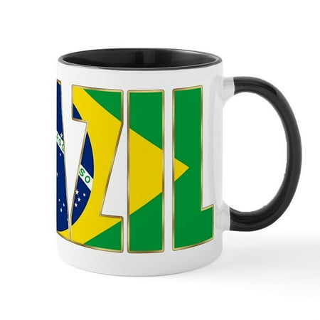 CafePress - Brazil Mug - 11 oz Ceramic Mug - Novelty Coffee Tea Cup