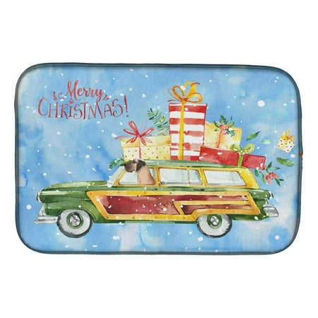 Merry Christmas Great Dane Dish Drying Mat