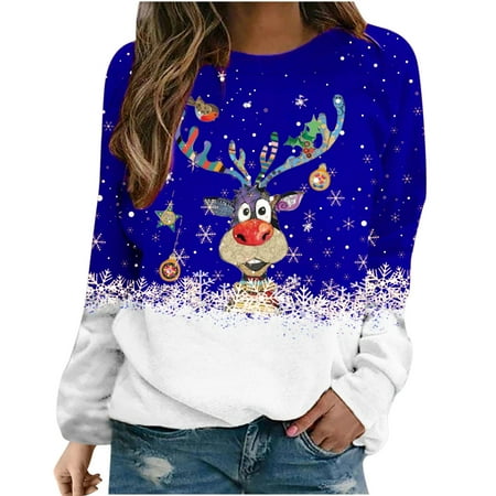 jsaierl Christmas Sweatshirt Women Long Sleeve Elk Pattern Top Workout Crewneck Sweatshirt Loose Fit Pullover Christmas Gifts for Teen Girls
jsaierl Christmas Sweatshirt Women Long Sleeve Elk Pattern Top Workout Crewneck Sweatshirt Loose Fit Pullover Christmas Gifts for Teen Girls