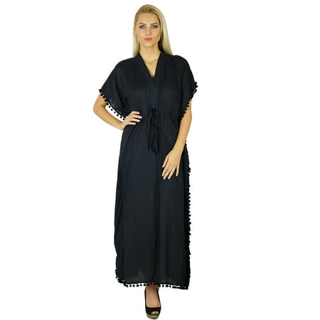 Bimba Women Cotton Long Kaftan With Pom Pom Tassels Maxi Caftan Beach Coverup
Bimba Women Cotton Long Kaftan With Pom Pom Tassels Maxi Caftan Beach Coverup