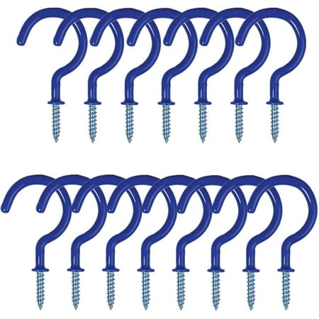2 inches Ceiling Screw Hooks 15Pcs with Reusable Case Vinyl Coated Cup Hook Holder Screw-in Hooks for Hanging (Blue)
2 inches Ceiling Screw Hooks 15Pcs with Reusable Case Vinyl Coated Cup Hook Holder Screw-in Hooks for Hanging (Blue)