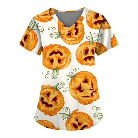 RPVATI Scrubs for Women On Clearance Halloween Pumpkin Printed Clothes Strech Patterned Fall Nursing Uniforms Stretchy Plus Size V Neck Shirt Holiday with Pockets Short Sleeve Scrub Tops Orange 5XL
RPVATI Scrubs for Women On Clearance Halloween Pumpkin Printed Clothes Strech Patterned Fall Nursing Uniforms Stretchy Plus Size V Neck Shirt Holiday with Pockets Short Sleeve Scrub Tops Orange 5XL