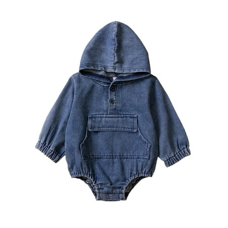 Rovga Boys Bodysuits Long Sleeves Hooded Sweatershirt Denim Romper Jumpsuit Kids Toddler Clothes
Rovga Boys Bodysuits Long Sleeves Hooded Sweatershirt Denim Romper Jumpsuit Kids Toddler Clothes