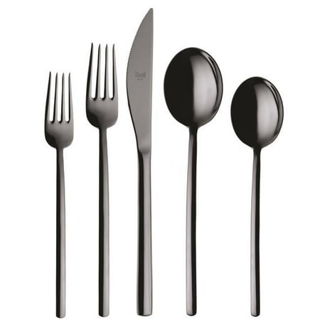 Due Oro Nero Flatware Set - 5 Piece