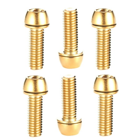 6pcs Titanium Plated Colored Screws Bolts M5*18mm for Mountain Bike Handlebar Gold 
6pcs Titanium Plated Colored Screws Bolts M5*18mm for Mountain Bike Handlebar Gold