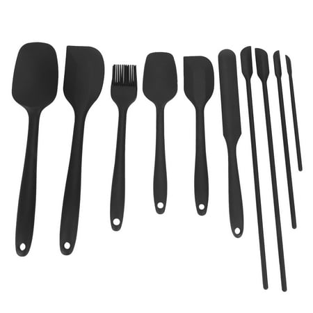 Silicone Spatula Set of 10 Include 4 Mini Spatulas Heat Resistant Rubber Spatula Kitchen Utensils Cooking (Black)
Silicone Spatula Set of 10 Include 4 Mini Spatulas Heat Resistant Rubber Spatula Kitchen Utensils Cooking (Black)