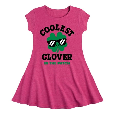 Instant Message - St. Patrick s Day - Coolest Clover in the Patch - Toddler And Youth Girls Fit And Flare Dress 
Instant Message - St. Patrick s Day - Coolest Clover in the Patch - Toddler And Youth Girls Fit And Flare Dress