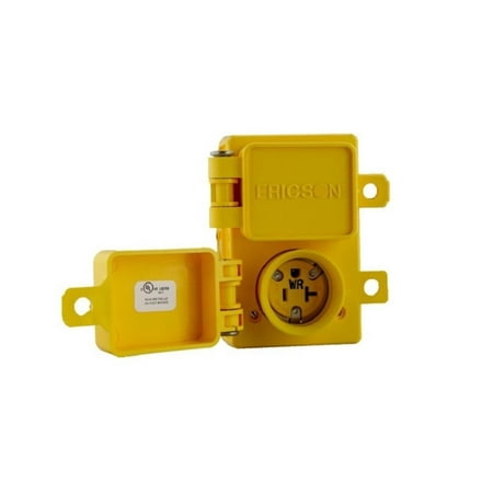 ERICSON 1612-PWDX Dual Flip Lid Fmle Rcptcl W/Fs Cvrplt P