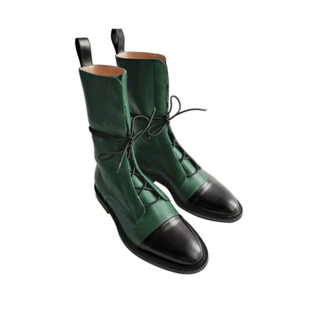 Difumos Women Boot Faux Leather Riding Boots Mid Calf Winter Shoes Outdoor Non Slip Retro Lace Up Green 5.5
Difumos Women Boot Faux Leather Riding Boots Mid Calf Winter Shoes Outdoor Non Slip Retro Lace Up Green 5.5